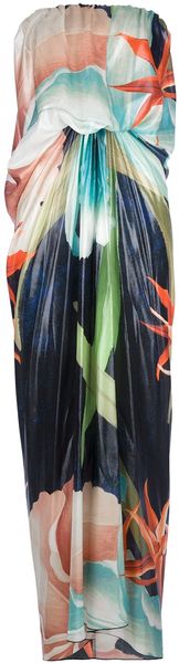 Lanvin Hawaiian Print Maxi Dress - Lyst