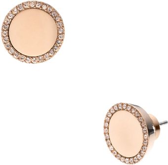 Michael Kors Pave Slice Stud Earrings - Lyst