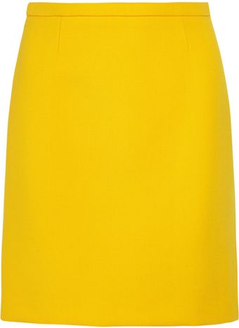Michael Kors Wool Crepe Skirt - Lyst