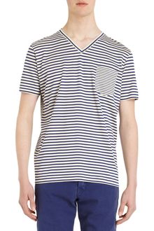 PS by Paul Smith Striped V-neck Tee - Lyst