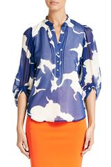 Diane Von Furstenberg Syrah Silk Blouse