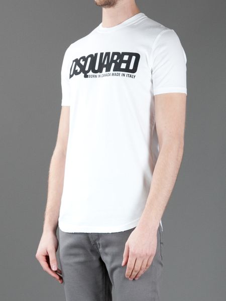 Dsquared2 Printed Tshirt In White For Men Lyst