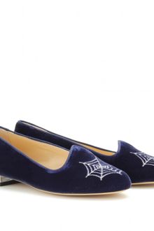 Charlotte Olympia Charlottes Web Velvet Slipper - Lyst