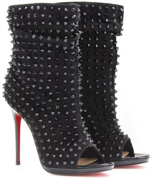 Christian Louboutin Guerilla 120 Peeptoe Ankle Boots - Lyst
