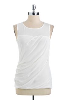 DKNY Sleeveless Draped-front Top - Lyst