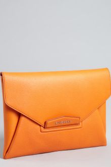 Givenchy Orange Leather Antigona Envelope Clutch - Lyst