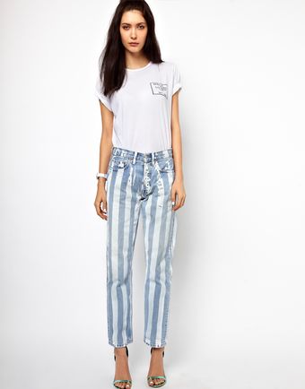 Lulu & Co Lulu Co Striped Jeans - Lyst