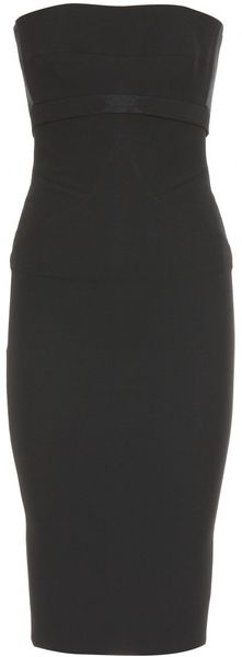 Victoria Beckham Victoria Beckham Double Crepe Structured Dress - Lyst