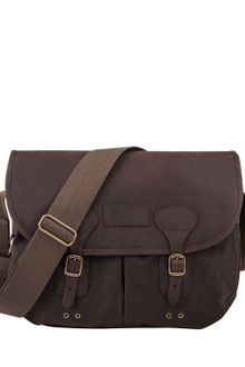 Barbour Olive Tarras Wax and Leather Satchel - Lyst