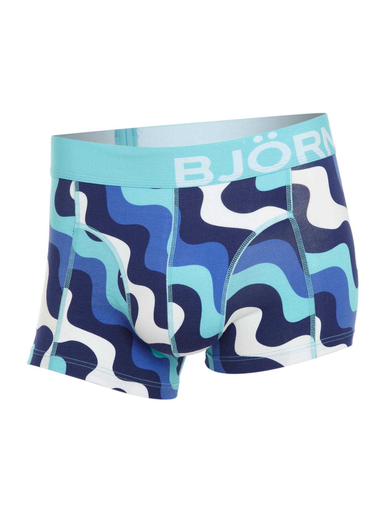 Bjorn Blue Camo Print Underwear Trunk in Blue for Men Lyst