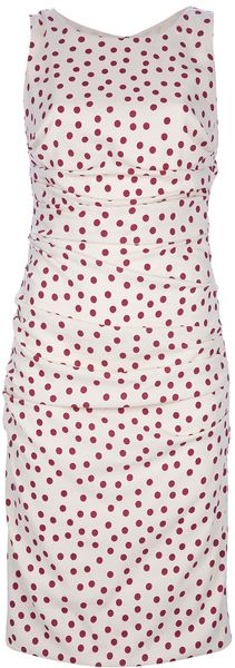 Dolce & Gabbana Fitted Spotty Dress - Lyst