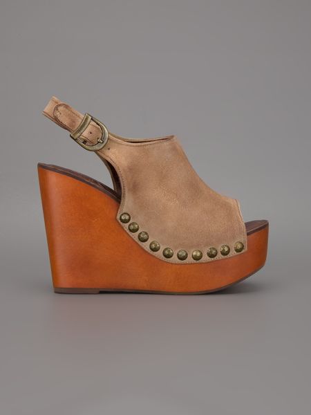 brown open toe mules