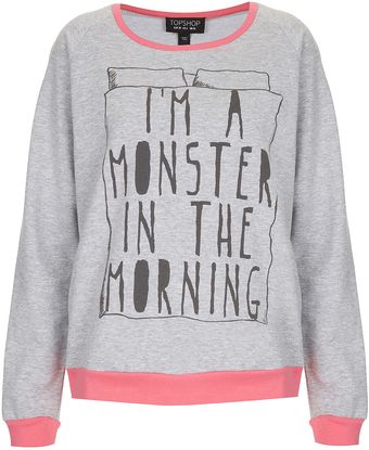Topshop Sweat Top - Lyst