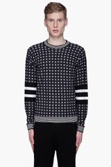 3.1 Phillip Lim Black and White Merino Wool Sweater