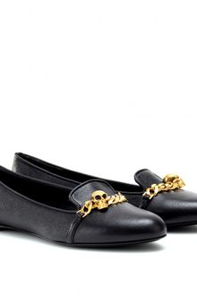 Alexander McQueen Wany Leather Slipperstyle Loafers - Lyst
