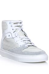 Balenciaga Ribbedleather Hightop Trainers