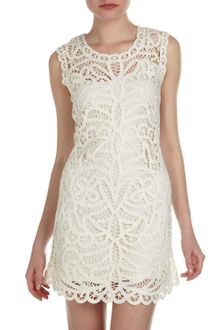BCBGMAXAZRIA Beti Lace Crochet Shift Dress - Lyst