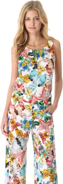 Cacharel Floral Print Tank - Lyst