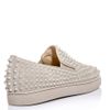 Christian Louboutin Rollerboat Spiked Slipon Trainers in Beige for Men - Lyst
