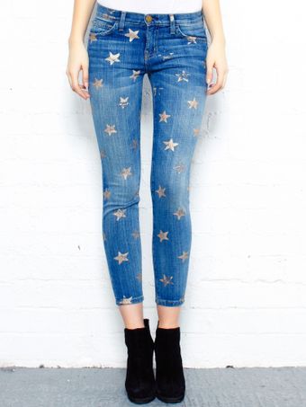 Current/Elliott Star Print Stilleto Skinny Jeans - Lyst