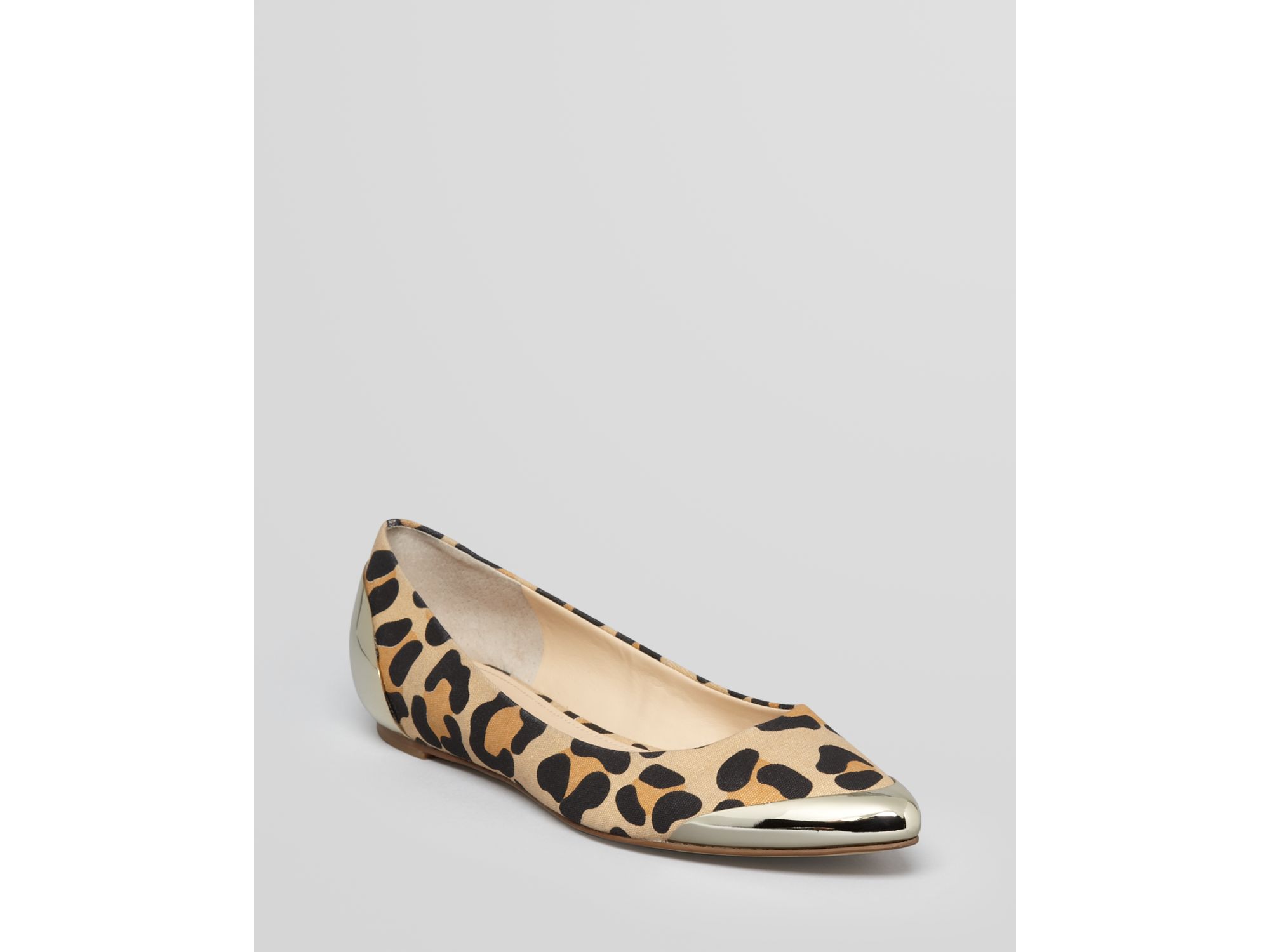 cheetah print pointed toe flats