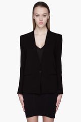 Helmut Black Gala Knit Twill Blazer