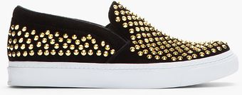 Jeffrey Campbell Black Goldstudded Vin Man St Loafers - Lyst