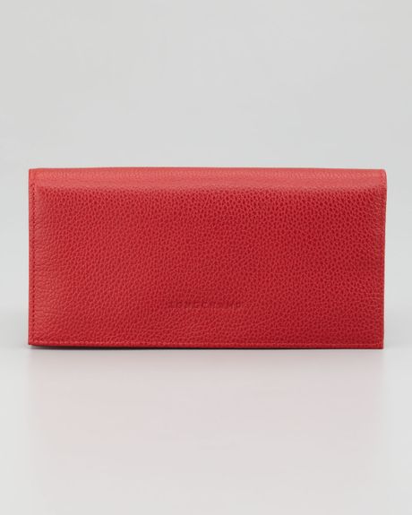 Nylon Tote Bags: Longchamp Wallet Red