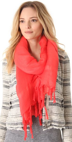 Love Quotes Knotted Tassel Scarf - Lyst