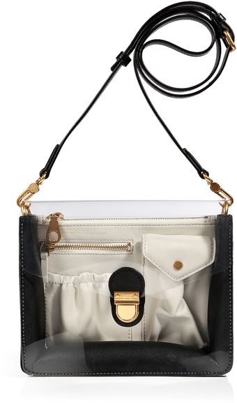 Marc By Marc Jacobs Black Leatherpvc Crossbody Bag - Lyst