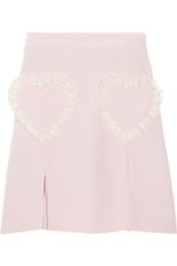 Meadham Kirchhoff Bethany Lacetrimmed Silk Mini Skirt