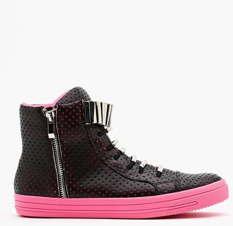 Nasty Gal Kiefer Perforated Sneaker - Lyst