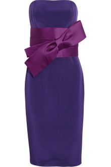 Notte By Marchesa Bow-front Silk-crepe Dress - Lyst