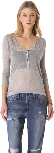 Nsf Clothing Miro Long Sleeve Henley - Lyst