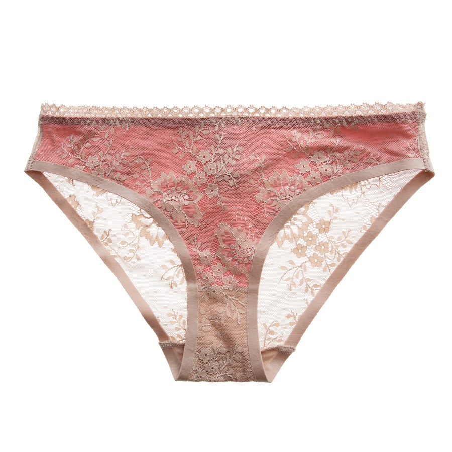 Stella Mccartney Stella Mccartney Stella Lace Bikini In Pink Nude Rose