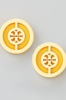 Tory Burch Deco Logo Stud Earrings - Lyst