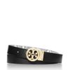 Tory Burch Rotating Logo Exotic Belt in Black (natural/black) - Lyst