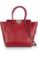 Valentino The Rockstud Medium Leather Trapeze Bag
