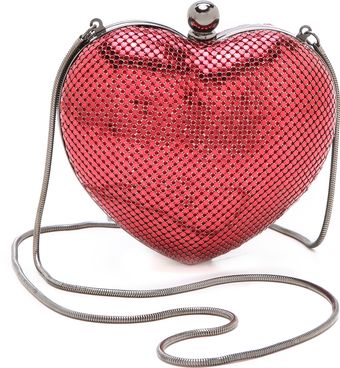 Whiting & Davis Charity Heart Clutch - Lyst