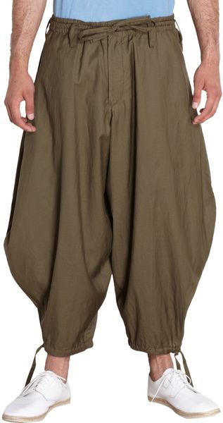 Yohji Yamamoto Oversized Side Flap Full Trousers - Lyst