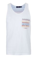 Topman White Pattern Back Vest