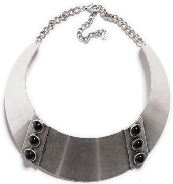 Zara Black Stones Necklace - Lyst