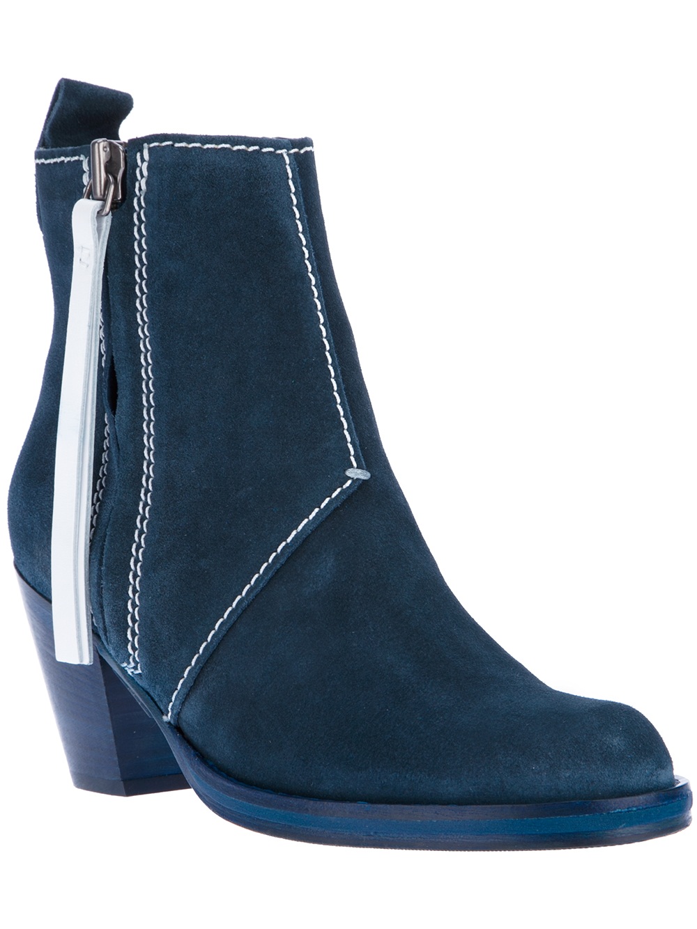 denim ankle boots women's