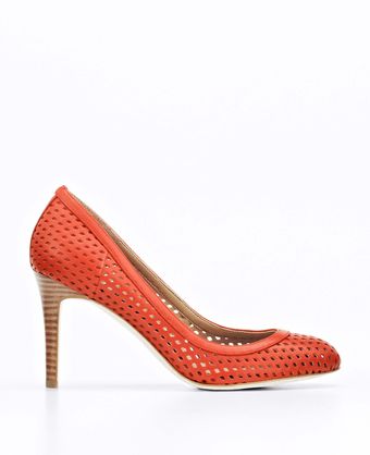 Ann Taylor Perfect Perforated Leather Pumps - Lyst