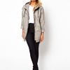 Asos Cocoon Parka in Gray (grey) - Lyst