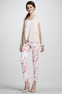 Erin Fetherston Lipstickprint Skinny Pants - Lyst