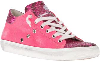 Leather Crown Python Skin Sneaker - Lyst