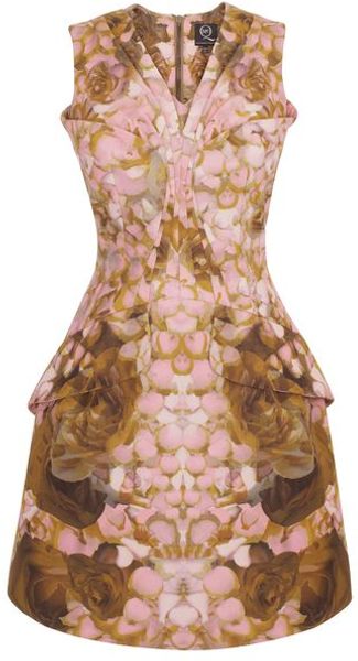 McQ by Alexander McQueen Rose Petal Bust Pleat Exaggerated Dress - Lyst