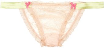 Mimi Holliday By Damaris Lace and Silk Satin Tanga Briefs - Lyst