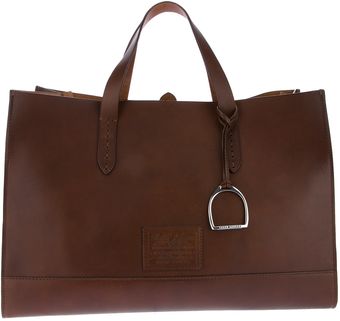 Ralph Lauren Black Label Saddle Tote - Lyst
